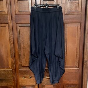 Halston Heritage Navy Wide-Leg Harem Pants